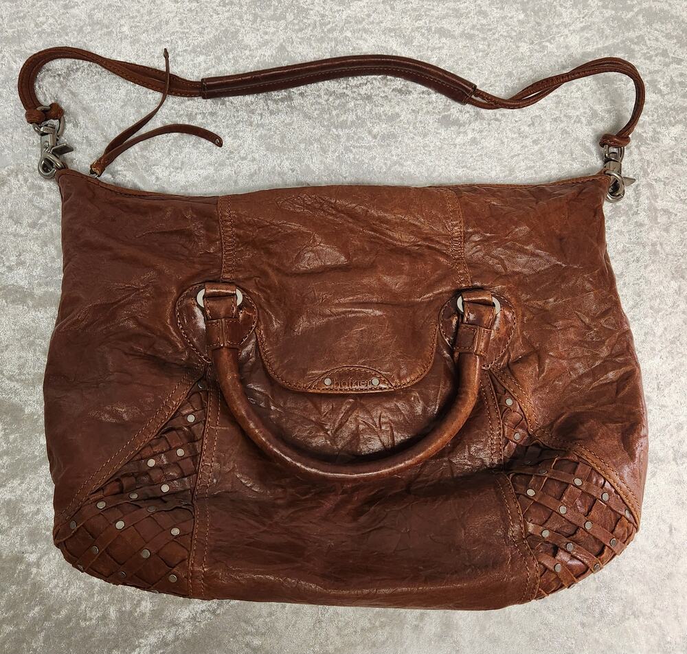 BOTKIER Brown Leather Crossbody Boho Handbag